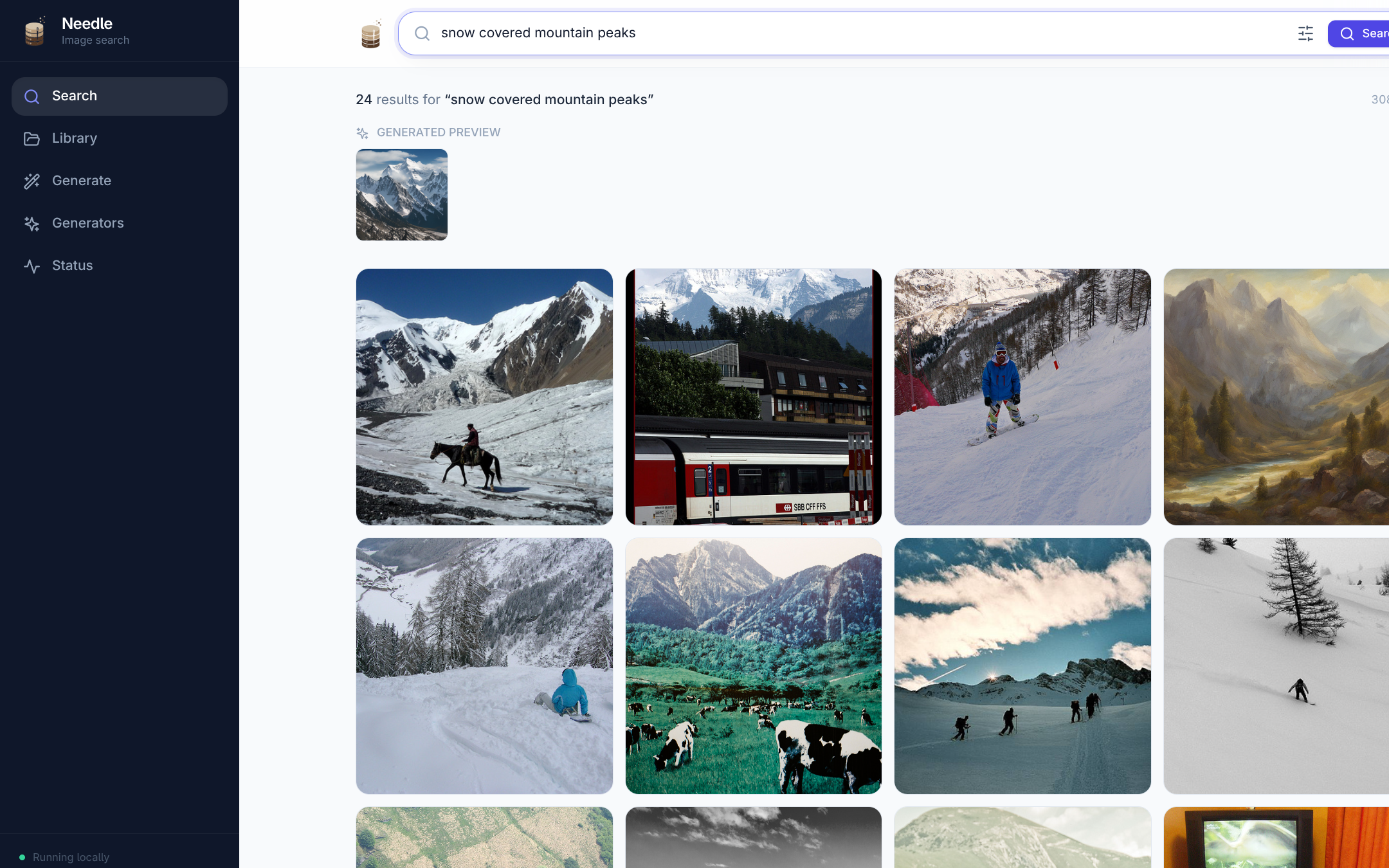 Searching a photo library in plain language