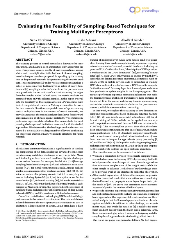 Illustration for the sampling-based MLP training paper