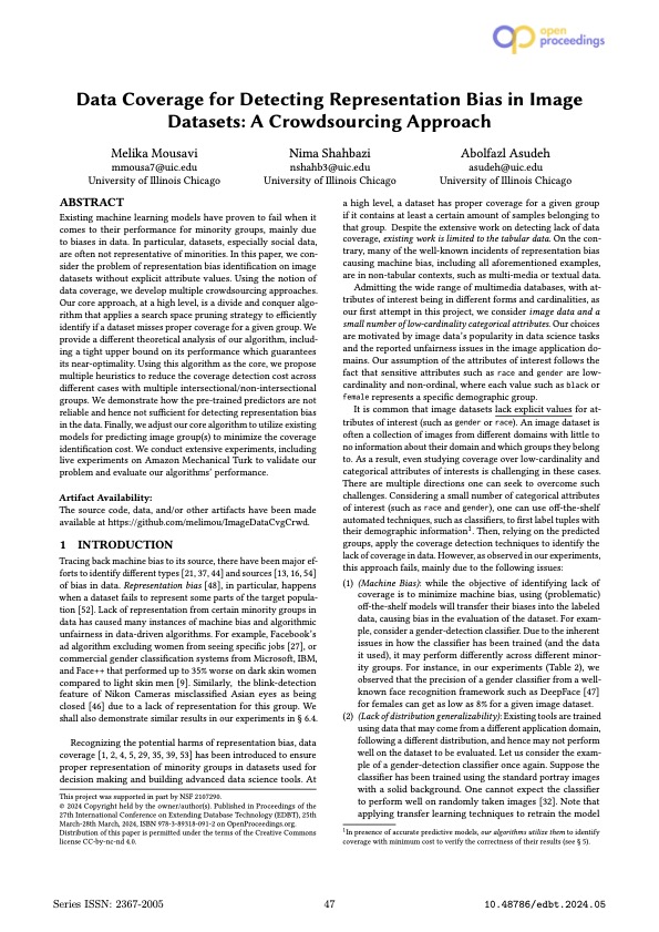 Illustration for the data coverage paper on crowdsourcing-based detection of representation bias in image datasets