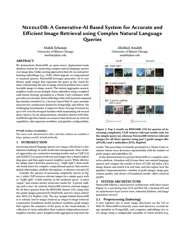 Illustration for the NeedleDB demo paper on accurate and efficient image retrieval