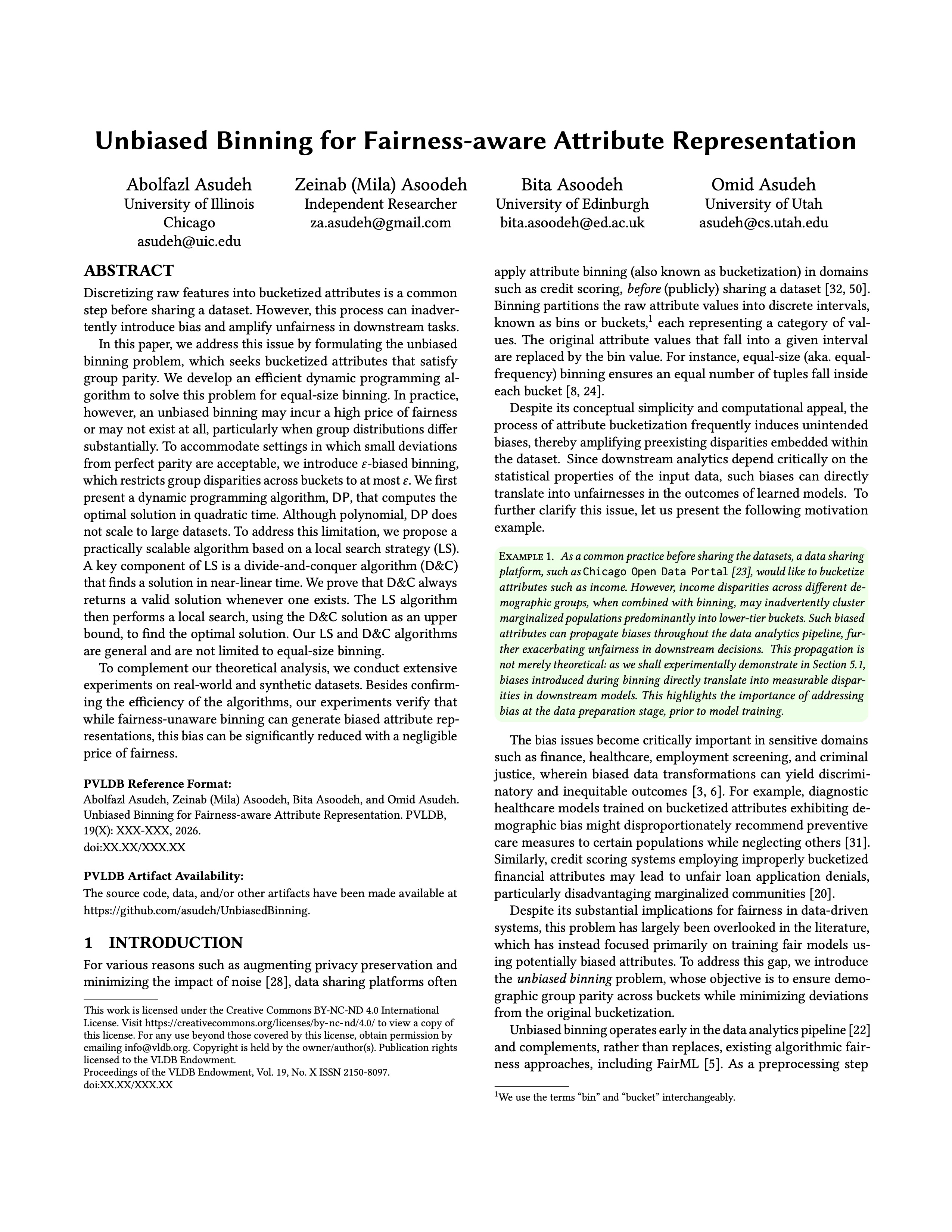 Illustration for the Unbiased Binning paper