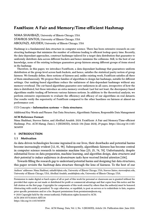 Comparison of traditional hashing, data-informed hashing, and FairHash