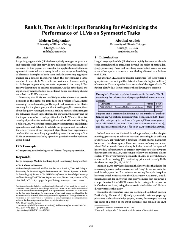 Illustration for the input reranking paper on symmetric LLM tasks